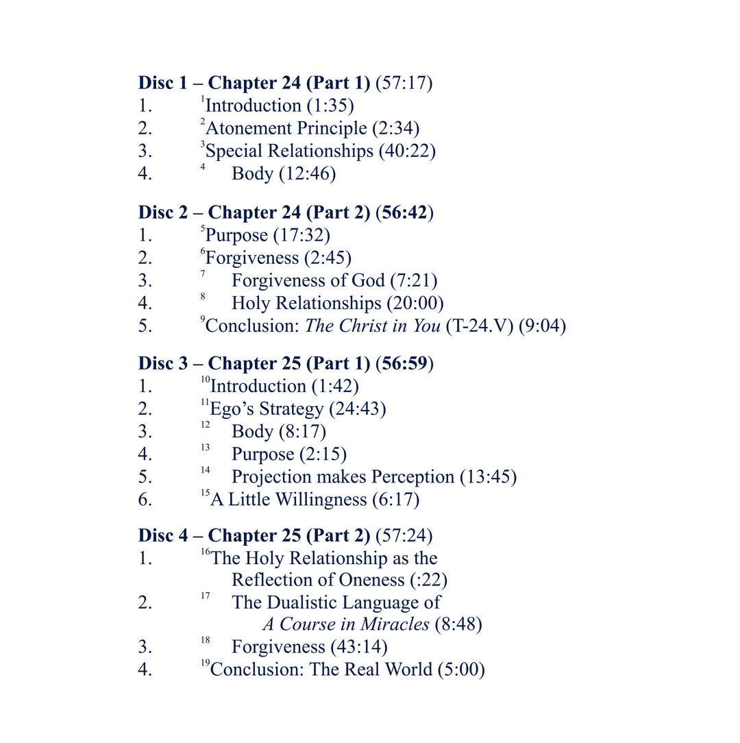 Classes on the Text of "A Course in Miracles" [CD]