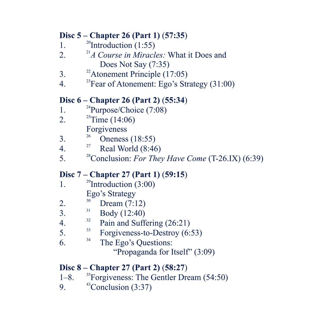 Classes on the Text of "A Course in Miracles" [MP3]