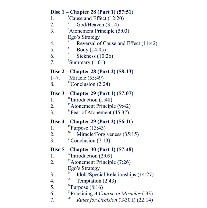 Classes on the Text of "A Course in Miracles" [CD]