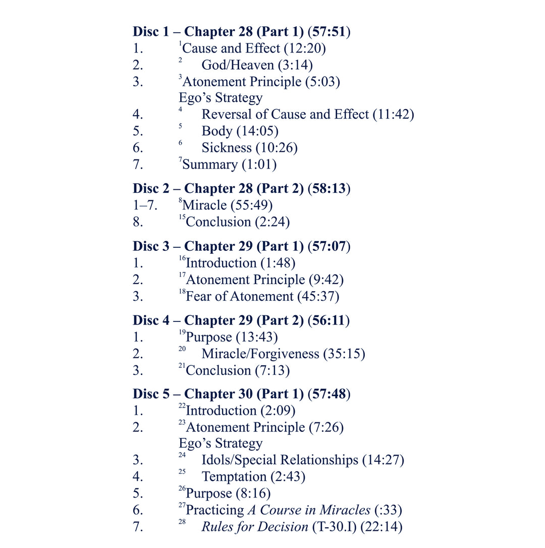 Classes on the Text of "A Course in Miracles" [MP3]