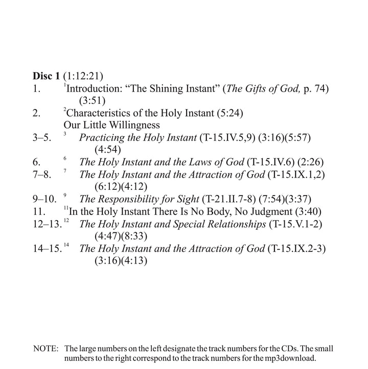 The Meaning of the Holy Instant [CD]