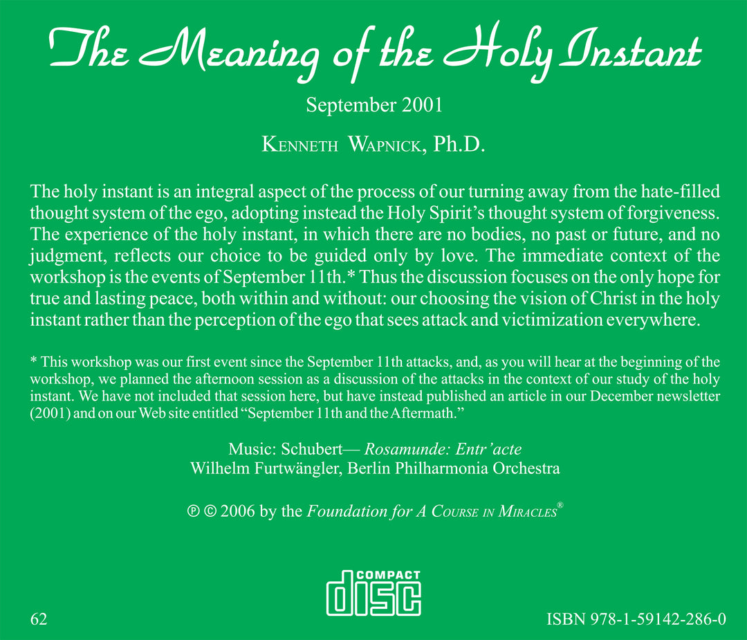 The Meaning of the Holy Instant [CD]