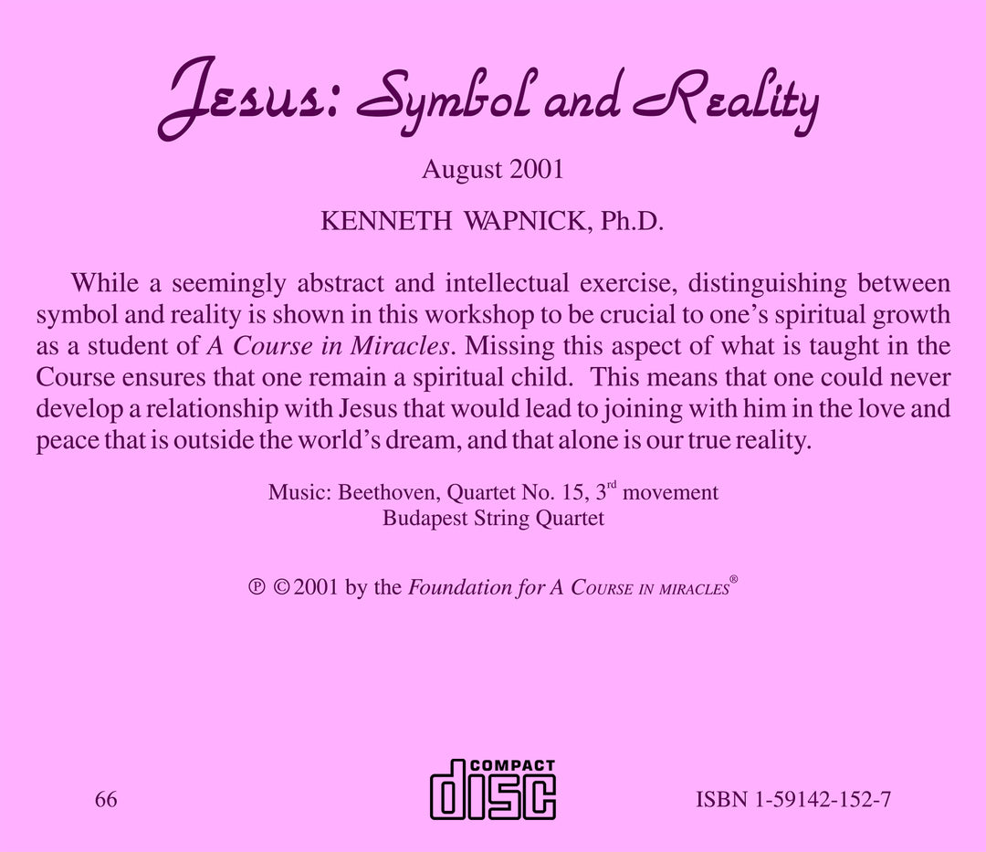 Jesus: Symbol and Reality [CD]