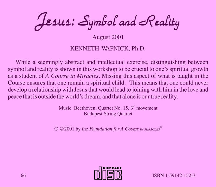 Jesus: Symbol and Reality [CD]