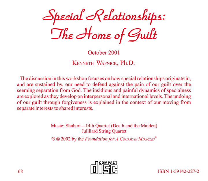 Special Relationships: The Home of Guilt [CD]