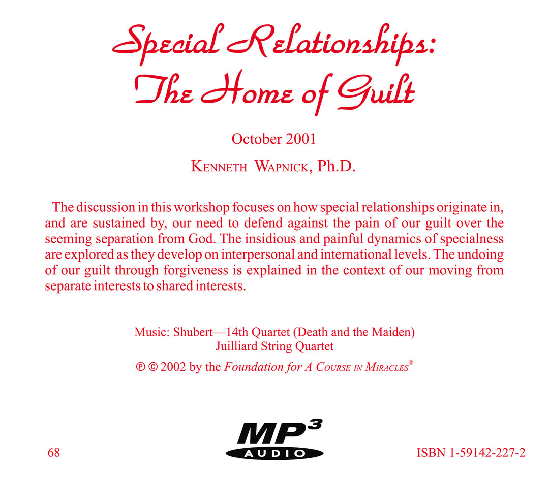 Special Relationships: The Home of Guilt [MP3]