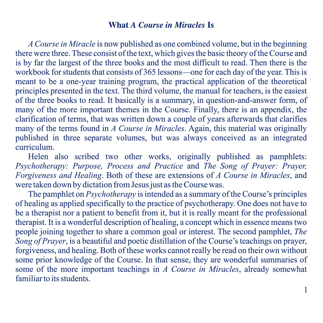 An Overview of "A Course in Miracles" [MP3]