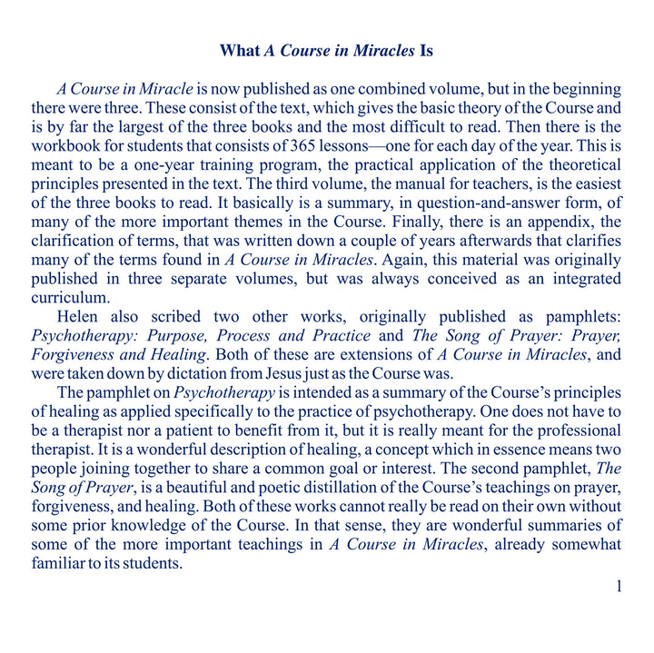 An Overview of "A Course in Miracles" [MP3]