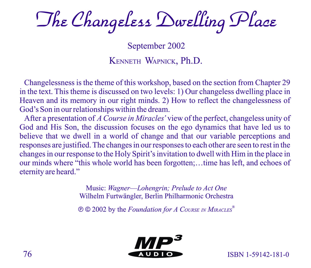 The Changeless Dwelling Place [MP3]
