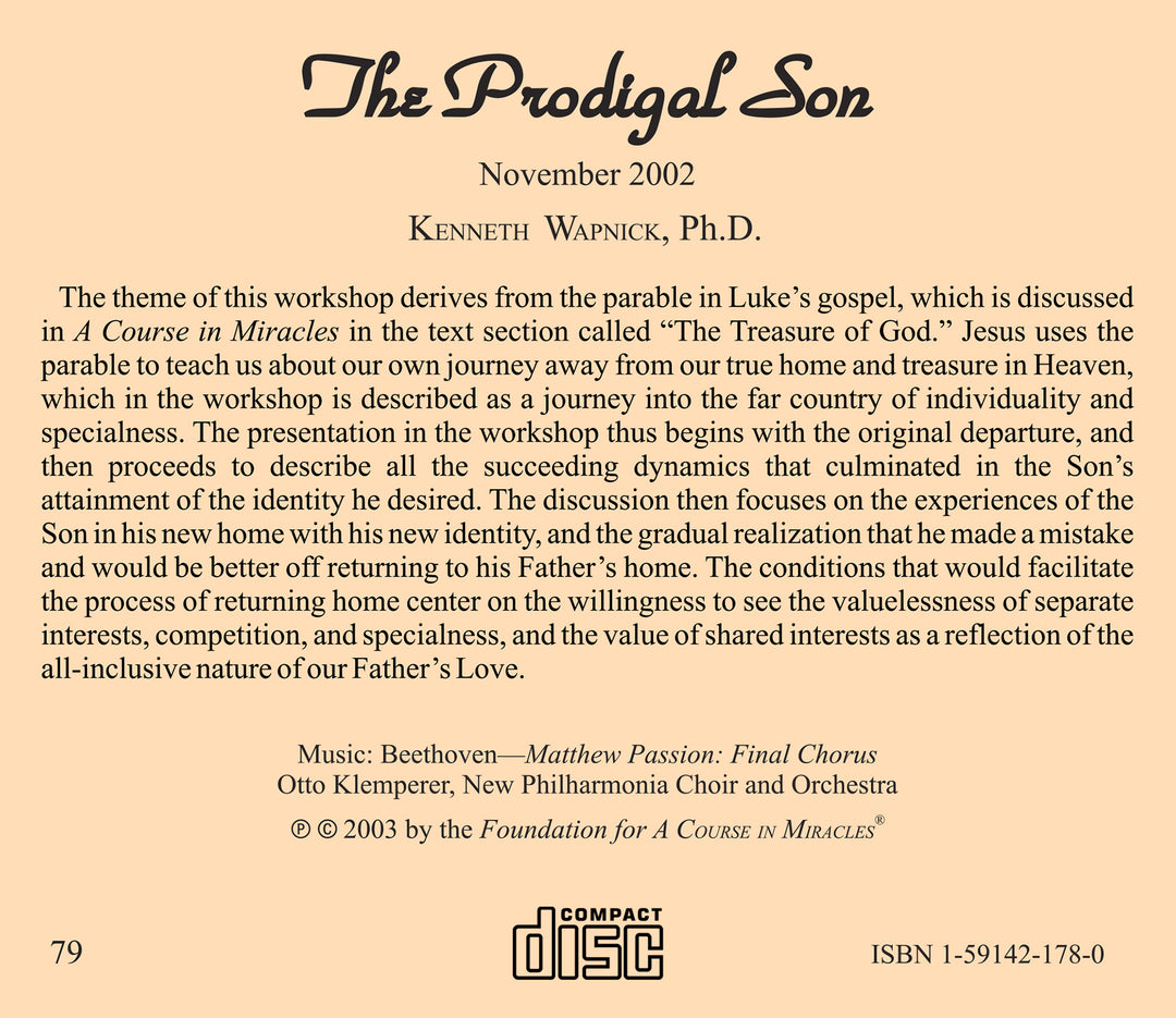 The Prodigal Son [CD]