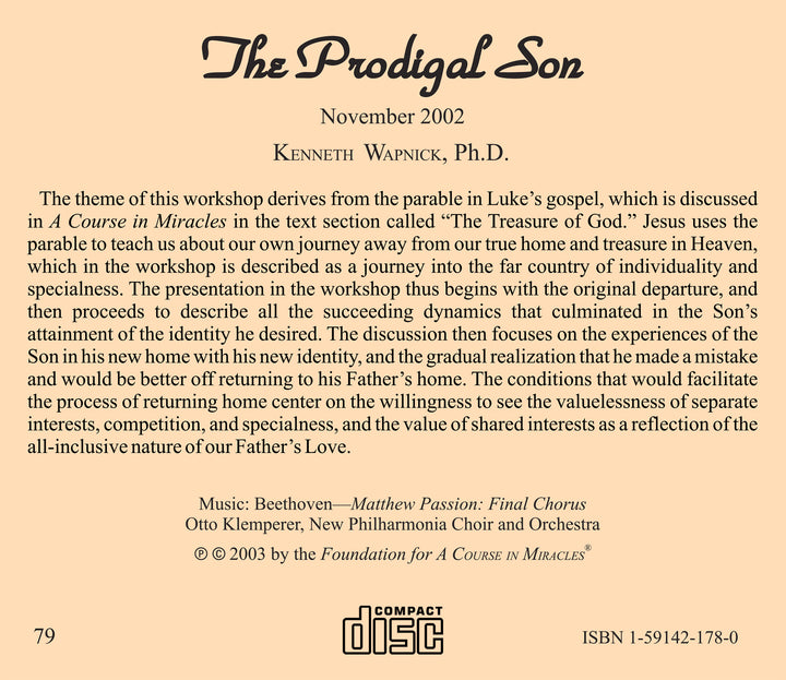 The Prodigal Son [CD]