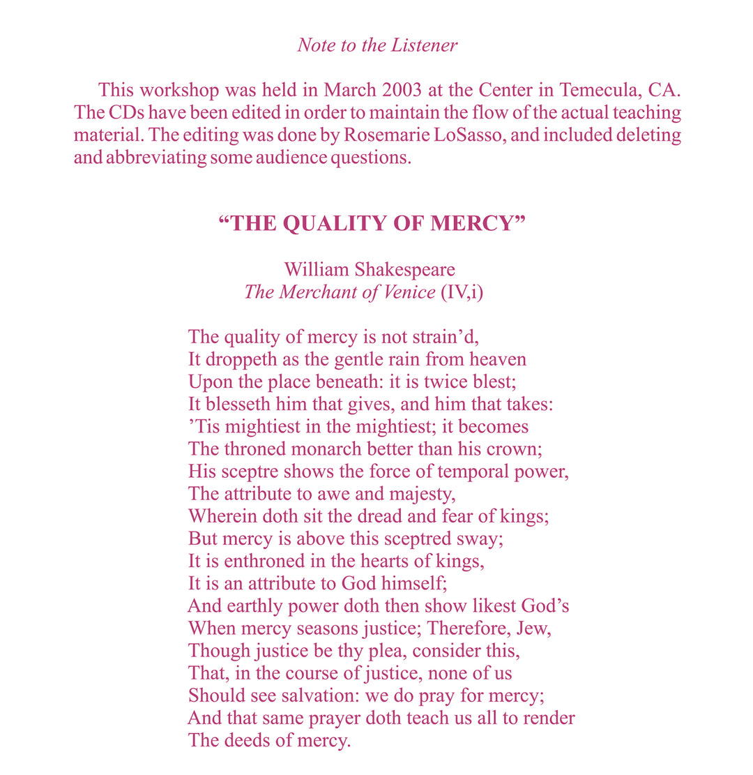 The Quality of Mercy [MP3]