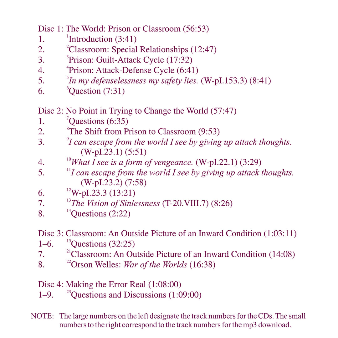 Living in the World: Prison or Classroom [MP3]