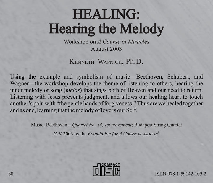 Healing: Hearing the Melody [CD]