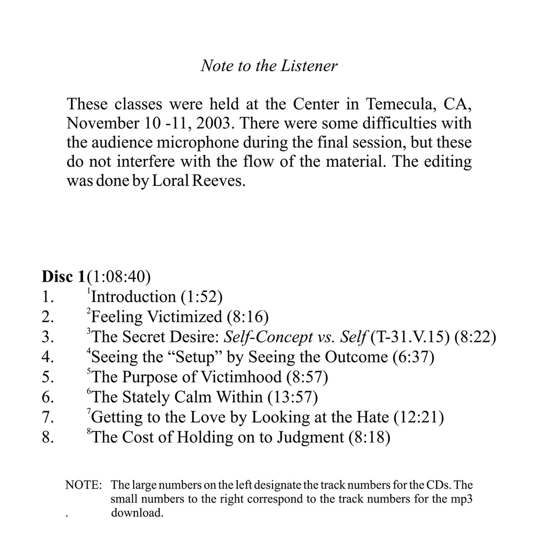 Letting Go of Judgment: Entering the Stately Calm Within [MP3]