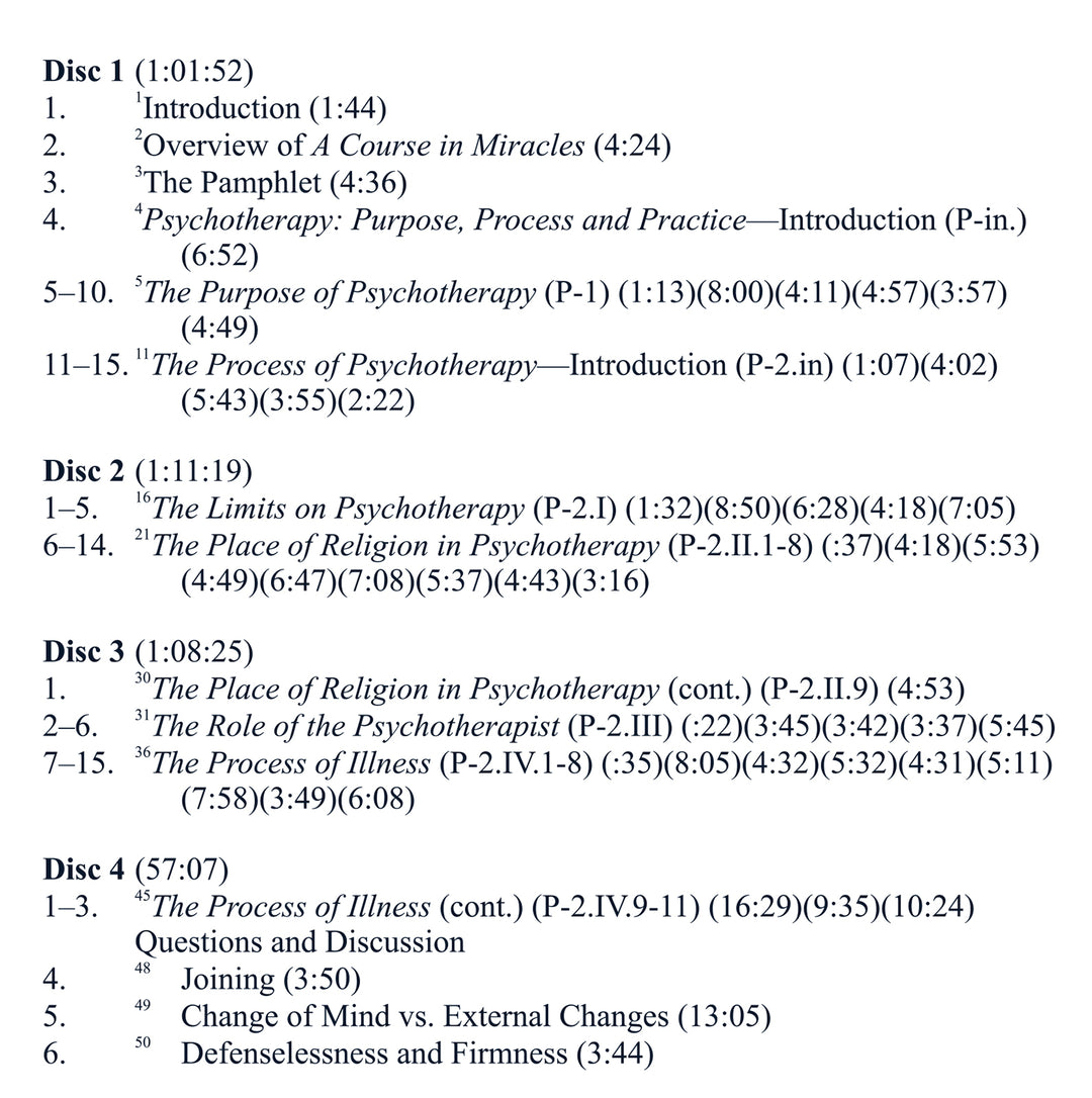 Psychotherapy: Purpose, Process and Practice: A Commentary on the Pamphlet [CD]