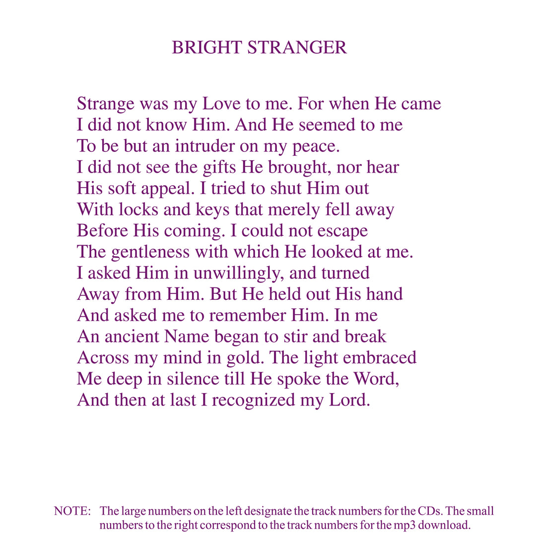 Jesus: "Bright Stranger" [CD]
