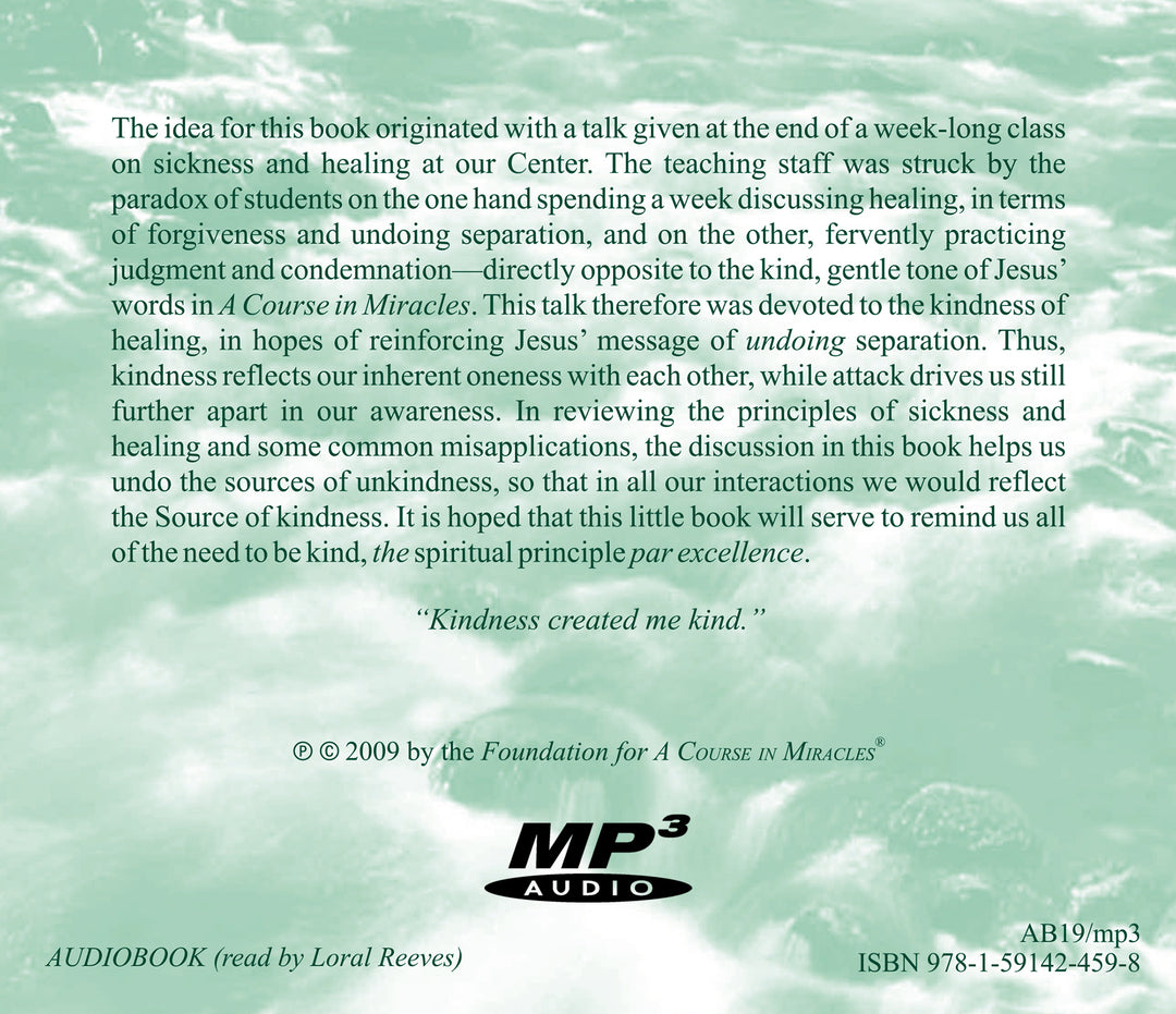 The Healing Power of Kindness-Vol. 1, Releasing Judgment [AUDIOBOOK]  - MP3 Download