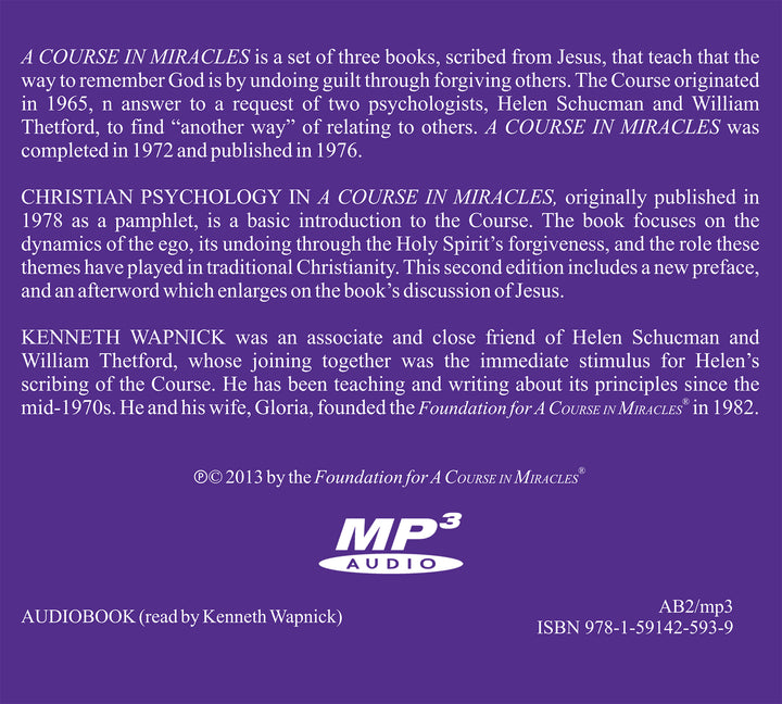 Christian Psychology in "A Course in Miracles" [AUDIOBOOK] - MP3 Download