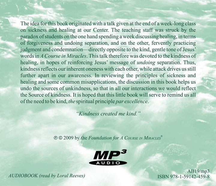 The Healing Power of Kindness-Vol. 1, Releasing Judgment [MP3CD] - Audiobook