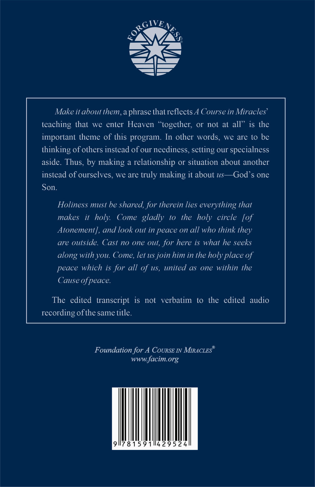 "Cast No One Out": Making It about Them [EPUB]
