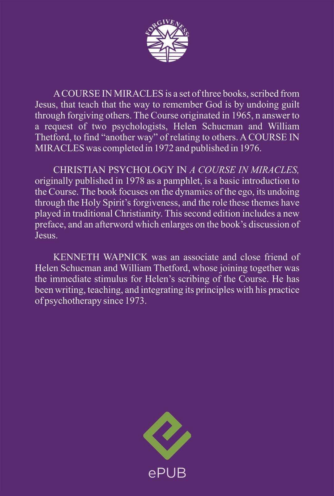 Christian Psychology in "A Course in Miracles" [EPUB]