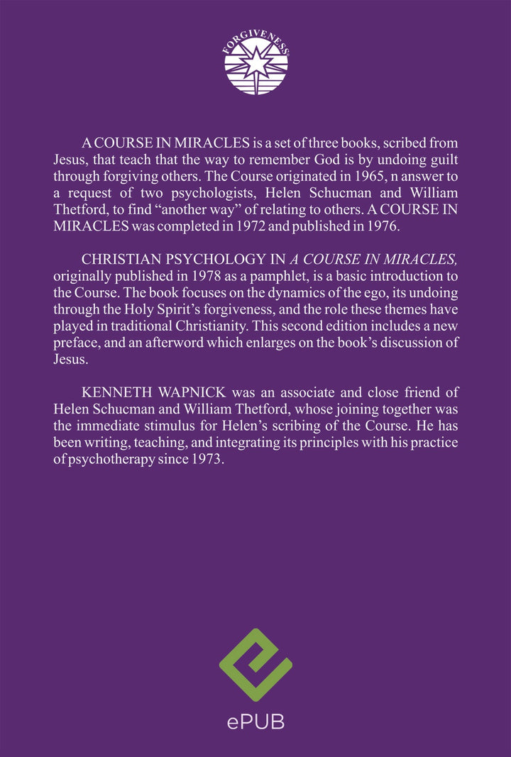 Christian Psychology in "A Course in Miracles" [EPUB]