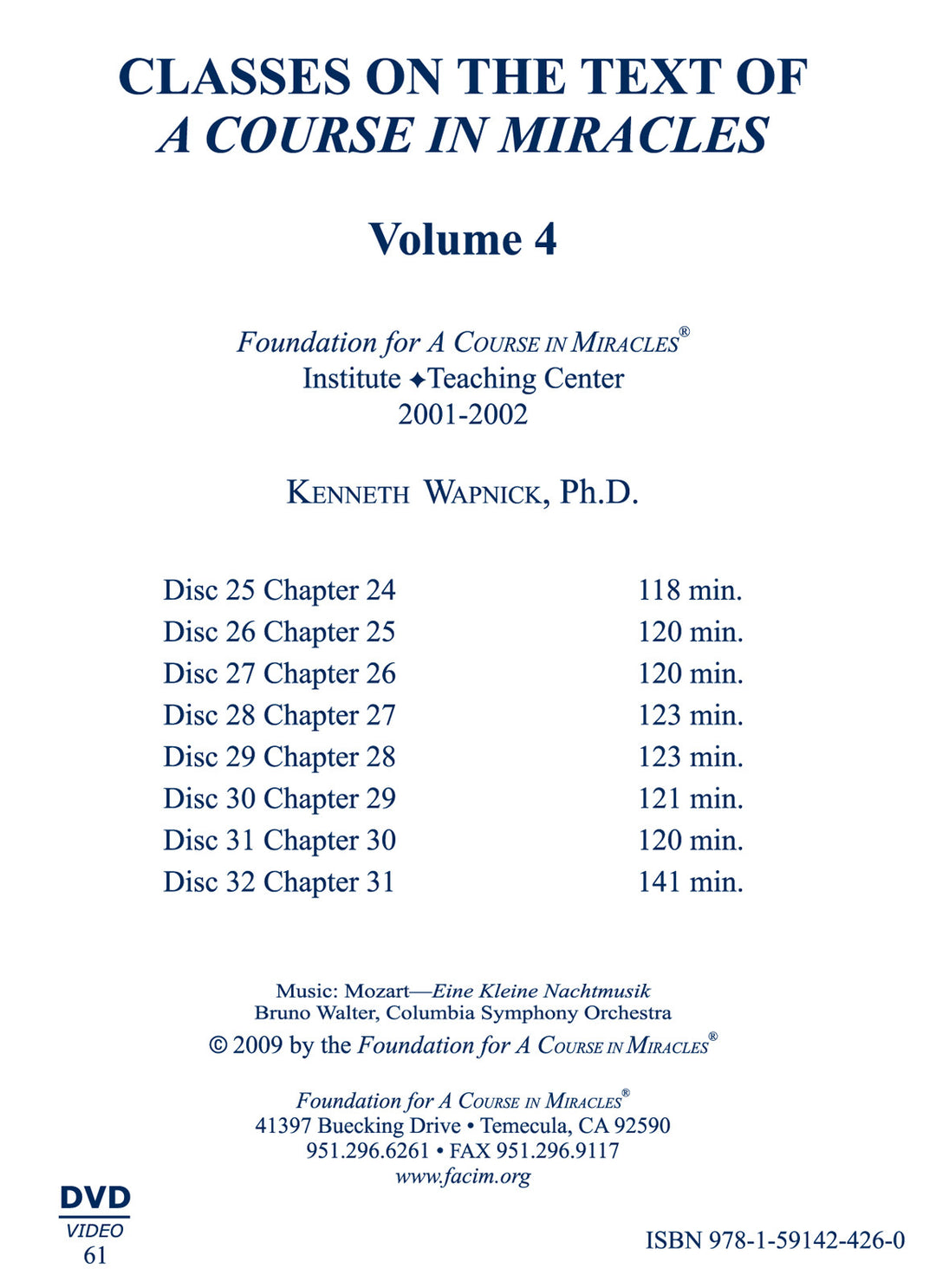 Classes on the Text of "A Course in Miracles" [DVD]