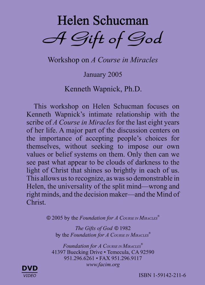Helen Schucman: A Gift of God [DVD]