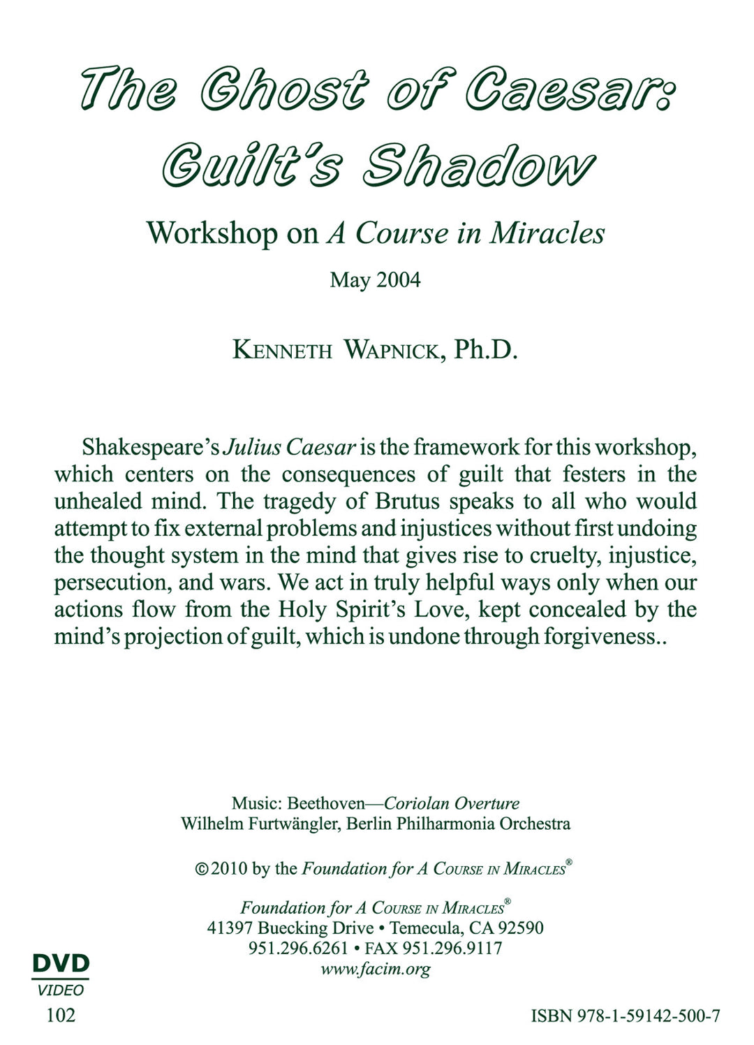 The Ghost of Caesar: Guilt&