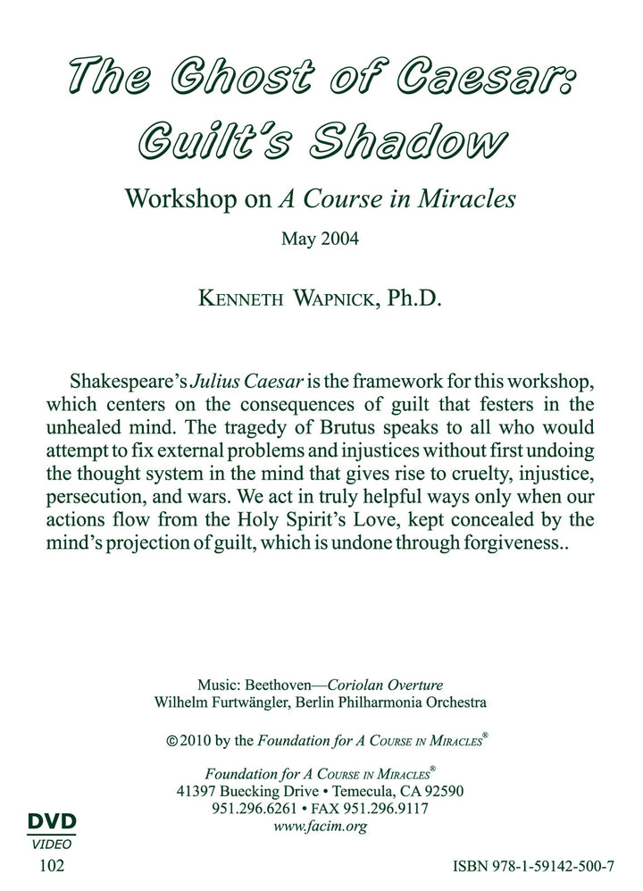 The Ghost of Caesar: Guilt&