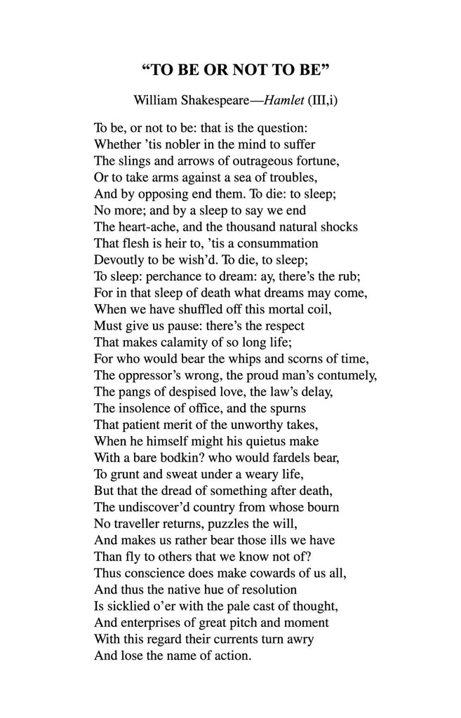 Hamlet To Be Or Not To Be Hamlet to be or not to be