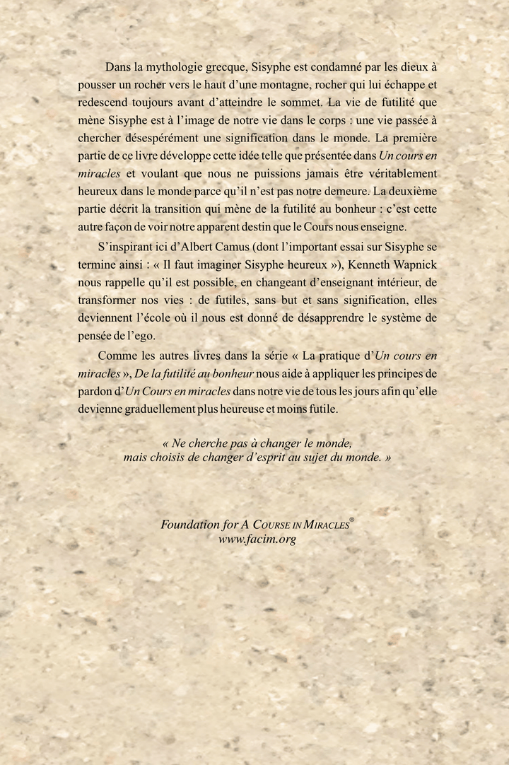 De la futilité au bonheur: Sisyphe en chacun [PDF]