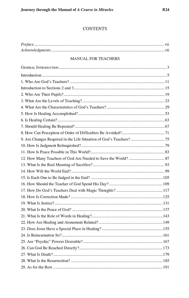 Journey through the Manual of "A Course in Miracles" [BOOK]