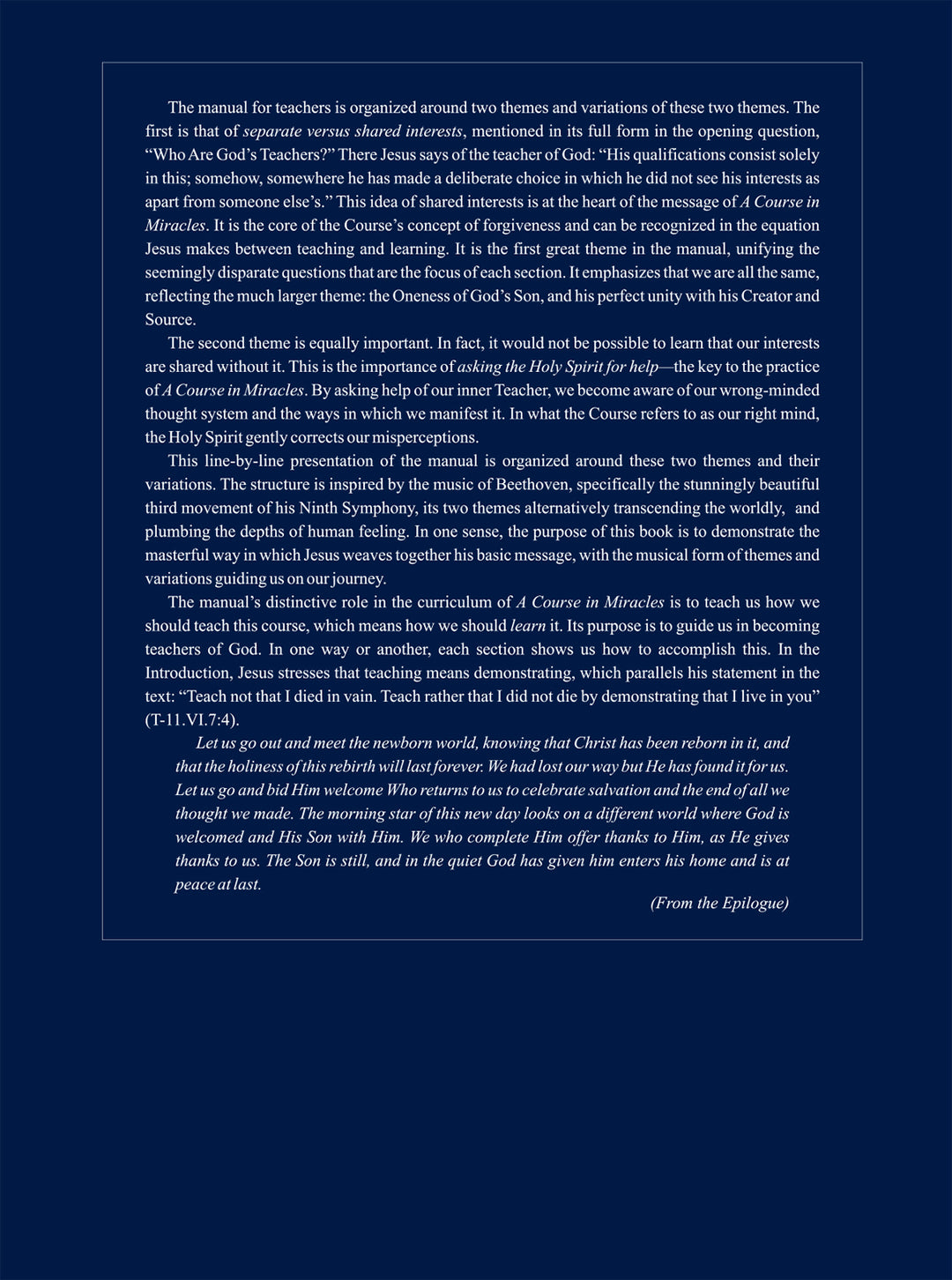 Journey through the Manual of "A Course in Miracles" [BOOK]
