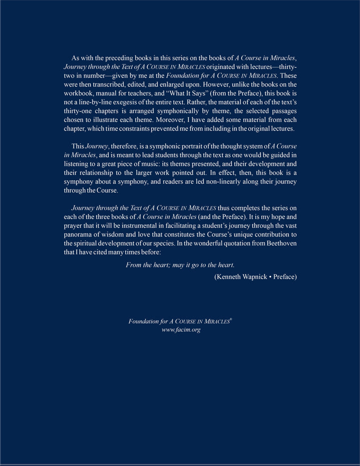 Journey through the Text of "A Course in Miracles" [BOOK]