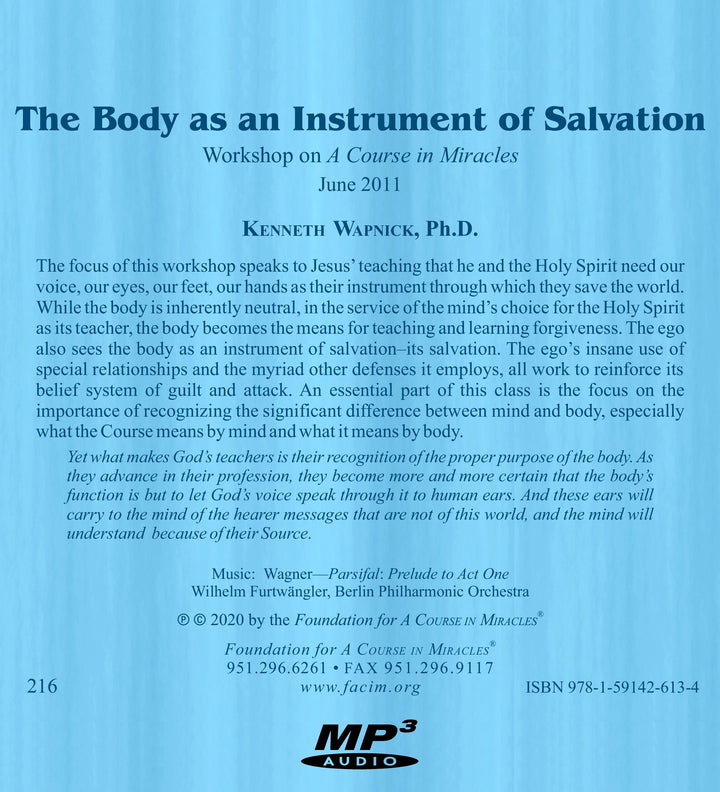 The Body as an Instrument of Salvation [MP3]