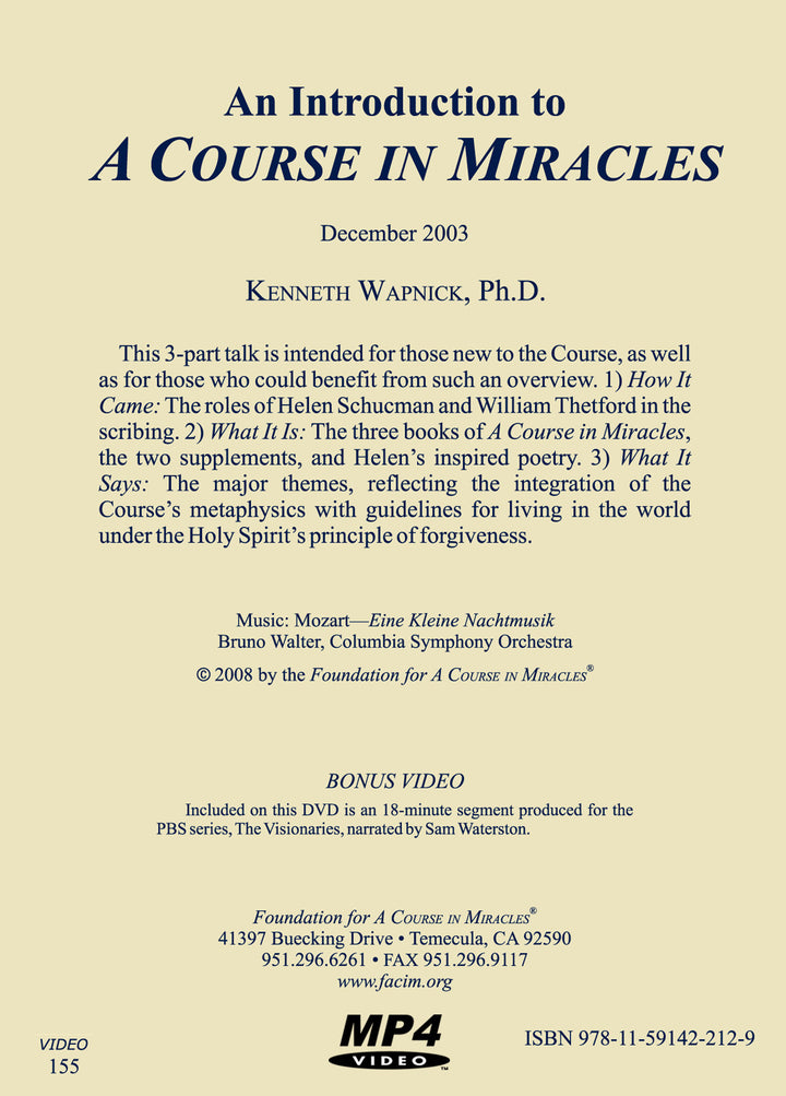An Introduction to "A Course in Miracles" [MP4]
