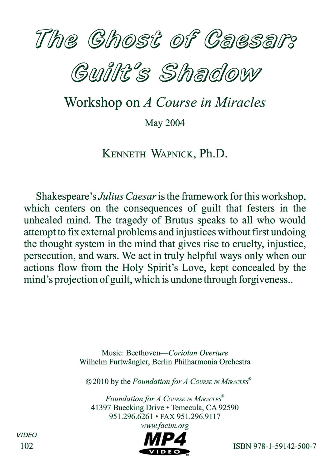 The Ghost of Caesar: Guilt&