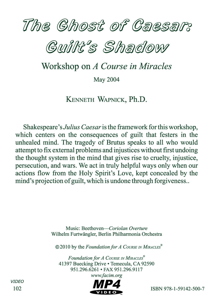 The Ghost of Caesar: Guilt&