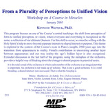 From a Plurality of Perceptions to Unified Vision [MP3]