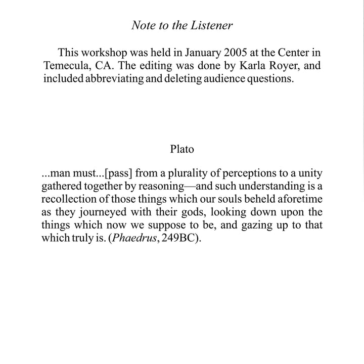 From a Plurality of Perceptions to Unified Vision [MP3]