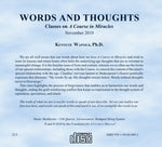 Words and Thoughts [CD]