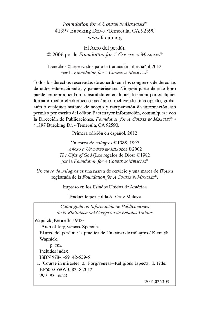 El Arco del perdón [ES BOOK]