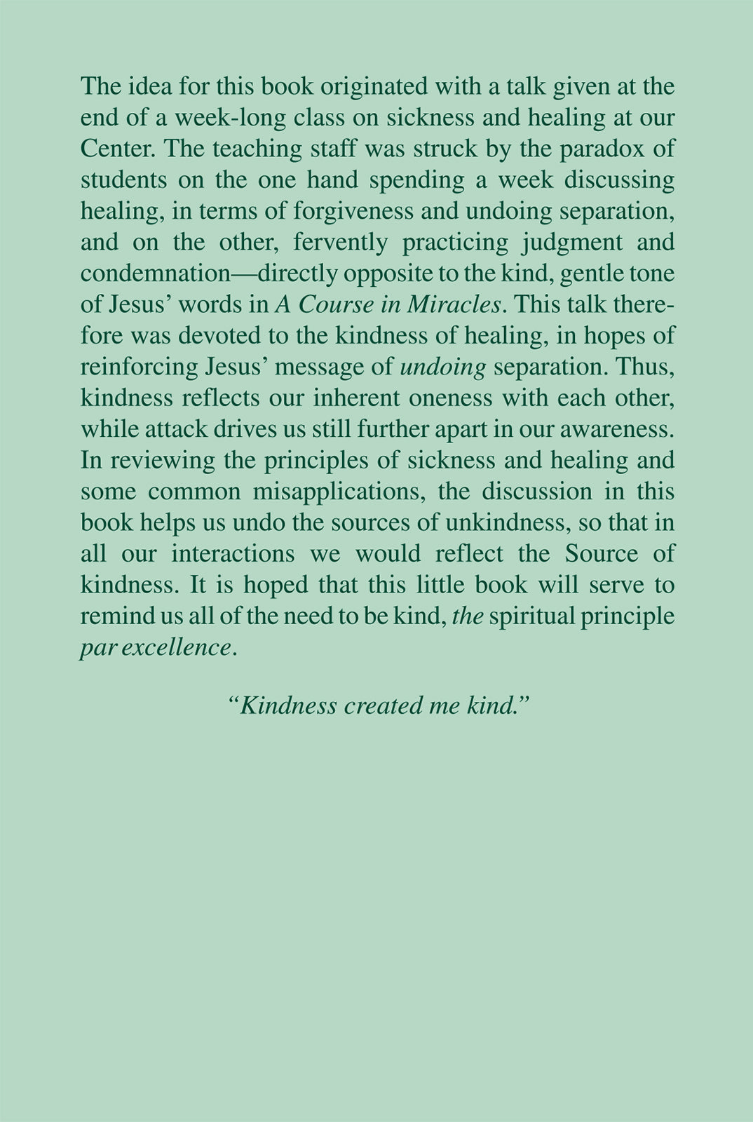 The Healing Power of Kindness-Vol. 1, Releasing Judgment [BOOK]
