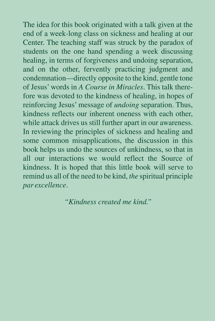The Healing Power of Kindness-Vol. 1, Releasing Judgment [BOOK]