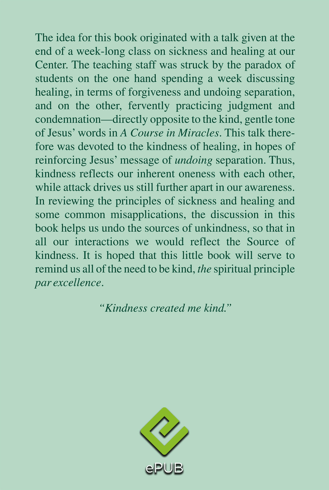 The Healing Power of Kindness-Vol. 1, Releasing Judgment [EPUB]
