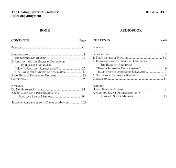 The Healing Power of Kindness-Vol. 1, Releasing Judgment [BOOK]