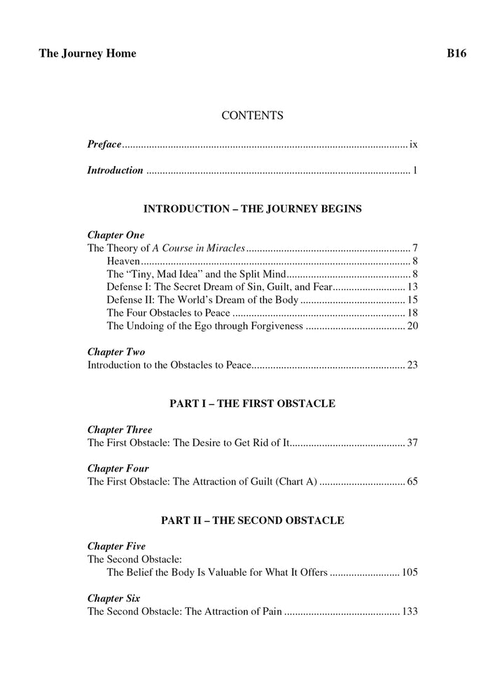 The Journey Home: “The Obstacles to Peace” in "A Course in Miracles" [BOOK]