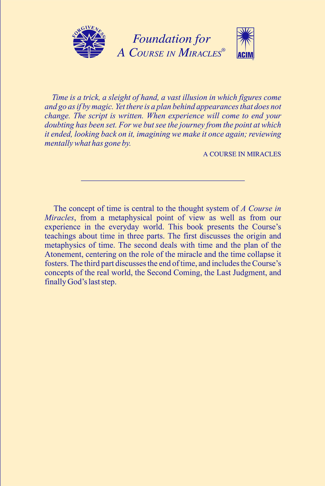 A Vast Illusion: Time According to "A Course in Miracles" [BOOK]